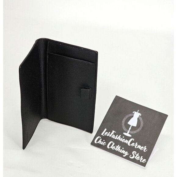 Coach Black Pebble Leather Checkbook Pen Holder Loop Wallet Small 2928 - Picture 8 of 12